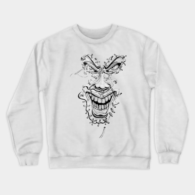 The evil face Crewneck Sweatshirt by Grimspencilart